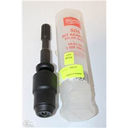 MILWAUKEE SDS BIT ADAPTER SPLINE SHANK