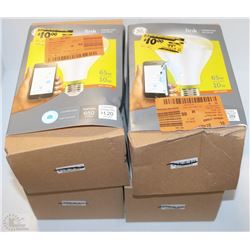 LOT OF 4 GE LINK CONNECTED SOFT WHITE LIGHT BULBS
