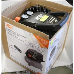 HDX 2 GAL AIR INFLATOR COMPRESSOR AND ACCESSORY