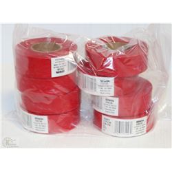 LOT OF IRWIN  1 3/16" X 300' RED RUBBER TAPE