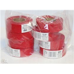 LOT OF IRWIN  1 3/16" X 300' RED RUBBER TAPE