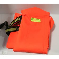 RAINPRO FLAME GARD DRY WEAR OVERALLS ORANGE SZ XL