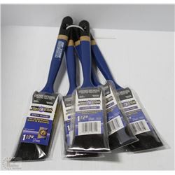 LOT OF 5 CROWN MEAKINS SEMI PRO 1-1/2" BRISTLE