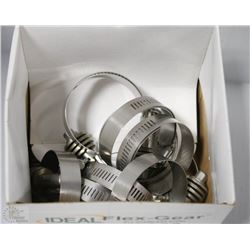 BOX OF IDEAL FLEX GEAR STAINLESS STEEL HOSE CLAMPS