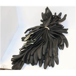 LOT OF ANSELL BLACK CHEMICAL RESISTANT GLOVES