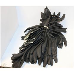 LOT OF ANSELL BLACK CHEMICAL RESISTANT GLOVES