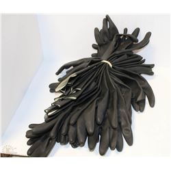 LOT OF ANSELL BLACK CHEMICAL RESISTANT GLOVES