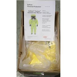 BOX OF DUPONT TYCHEM GARMENT COVERALLS SZ XL