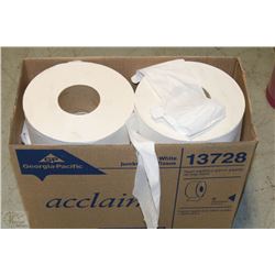 CASE OF ACCLAIM 2-PLY WHITE JUMBO BATH TISSUE