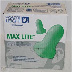 HOWARD LEIGHT MAX LITE LOW PRESSURE FOAM EARPLUGS