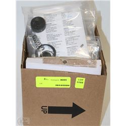 BOX OF ASSORTED COMPRESSER FITTINGS AND FILTERS