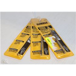 LOT OF 3 DEWALTS 3/16 HAMMER DRILL BITS