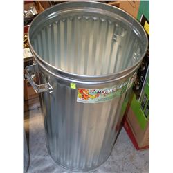 GWM YARD GARD 91L GALVANIZED STEEL GARBAGE BIN