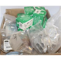 BOX OF 5/16 NYLONS T'S AND SPRING LATCHES