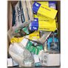 Image 1 : BOX WITH SHOP VAC FILTERS, HALOGEN LIGHT BULBS,