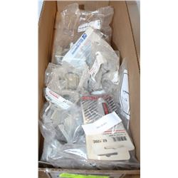 BOX OF ASSORTED PIPE COUPLERS AND ADAPTERS