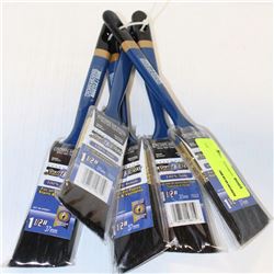 LOT OF 5 CROWN MEAKINS 1-1/2" PAINT BRUSHES