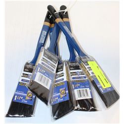 LOT OF 5 CROWN MEAKINS 1-1/2" PAINT BRUSHES