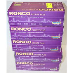 LOT OF 5 RONCO BLURITE PLUS POWDER FREE SIZE LARGE