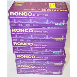 LOT OF 5 RONCO BLURITE PLUS POWDER FREE SIZE LARGE