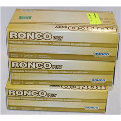LOT OF 3 RONCO POLY POWDER FREE LARGE DISPOSABLE