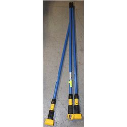 LOT OF 3 BROOM HANDLES