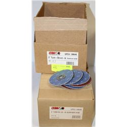 LOT OF THREE 3" TURN ON A/O GRINDING DISCS