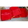 Image 1 : LOT OF 4 RED STORAGE CONTAINERS