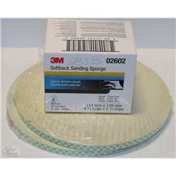 BOX OF SOFT BACK SANDING SPONGE AND 2 ROLLS OF