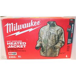 MILWAUKEE M12 CORDLESS HEATED JACKET SZ XL CAMO
