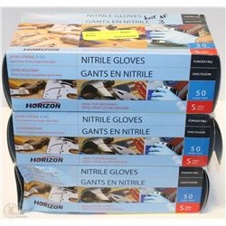 LOT OF 3 ASSORTED SIZE HORIZON 8MIL NITRILE GLOVES