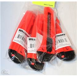 LOT OF 4 WESTWARD UTILITY KNIVES