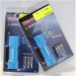 LOT OF 2 WESTWARD LED OUTDOOR FLASH LIGHTS