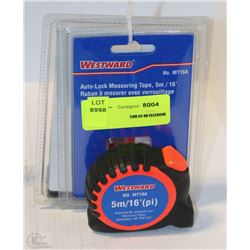 2PK OF WESTWARD AUTO LOCK MEASURING TAPE 16'