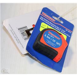 2PK OF WESTWARD HI VIS MEASURING TAPE 12'X5/8"