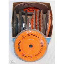 BOX OF ASSORTED GRINDING DISCS
