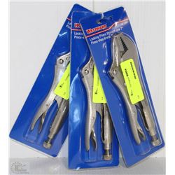 LOT OF 3 WESTWARD VISE GRIPS