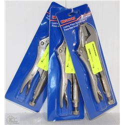 LOT OF 3 WESTWARD VISE GRIPS