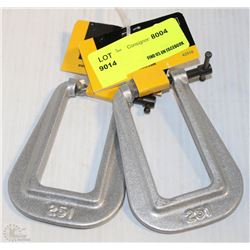 LOT OF 2 DEEP REACH C CLAMPS WITH 1" OPENING & 3"
