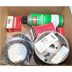 BOX WITH ASSORTED ELECTRICAL SUPPLIES