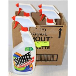 LOT OF 4 SHOUT LAUNDRY STAIN REMOVER