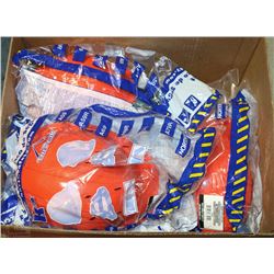 BOX OF ORANGE HARD HATS