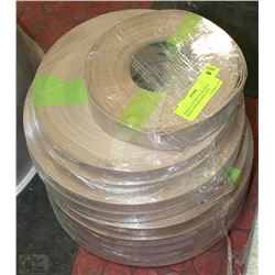 10 ROLLS OF PRE GLUED REAL WOOD VENEER EDGE TAPE