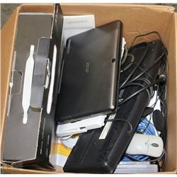 BOX FULL OF COMPUTER ACCESSORIES INCL.