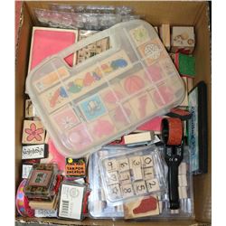 FLAT OF ASSORTED STAMPERS FOR SCRAPBOOKING