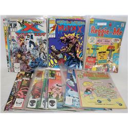 BOX OF 34 COMICS - MOSTLY MARVEL - SOME