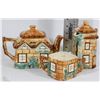 Image 1 : KEELE ST. POTTERY CO. TEAPOT, CREAM AND SUGAR SET