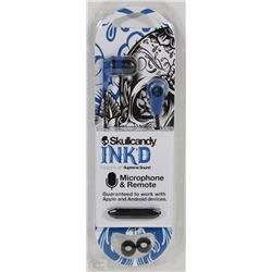 NEW SKULLCANDY INKD MICROPHONE & REMOTE HEADPHONES