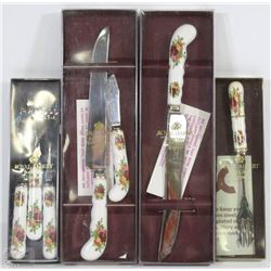 OLD COUNTRY ROSES SERVING PIECES INCL 2 CAKE