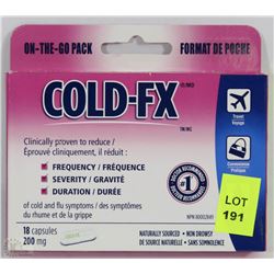 NEW COLD-FX 18 CAPSULE ON -THE-GO PACK